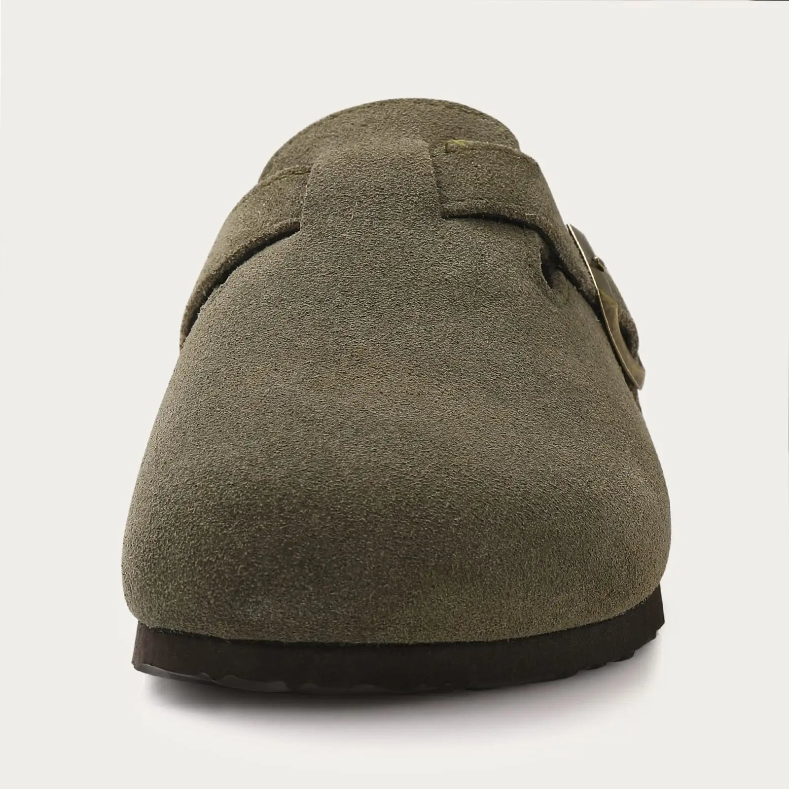 Kidmi Women's Genuine Suede Clogs Soft Footbed Leather Potato Shoes Comfort Slip On Clogs with Arch Support Fashion Home Slipper