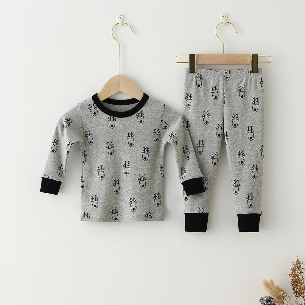 Children Pajamas Set Baby Suit Kids Clothes Toddler Boys Girls Clothing Soft Cotton Kids Tops Shirts Pants Home Kids Pajama