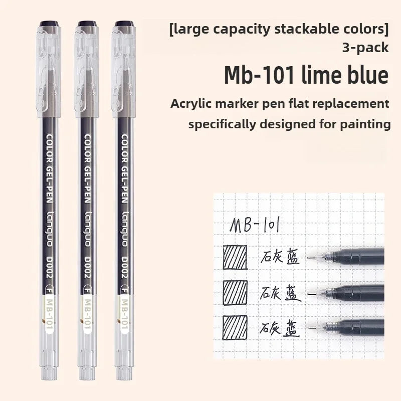 LANGUO Aesthetic Overlayable Skin Tone Gel Pens High-Capacity Art Journaling Replacement School Supplies Stationery