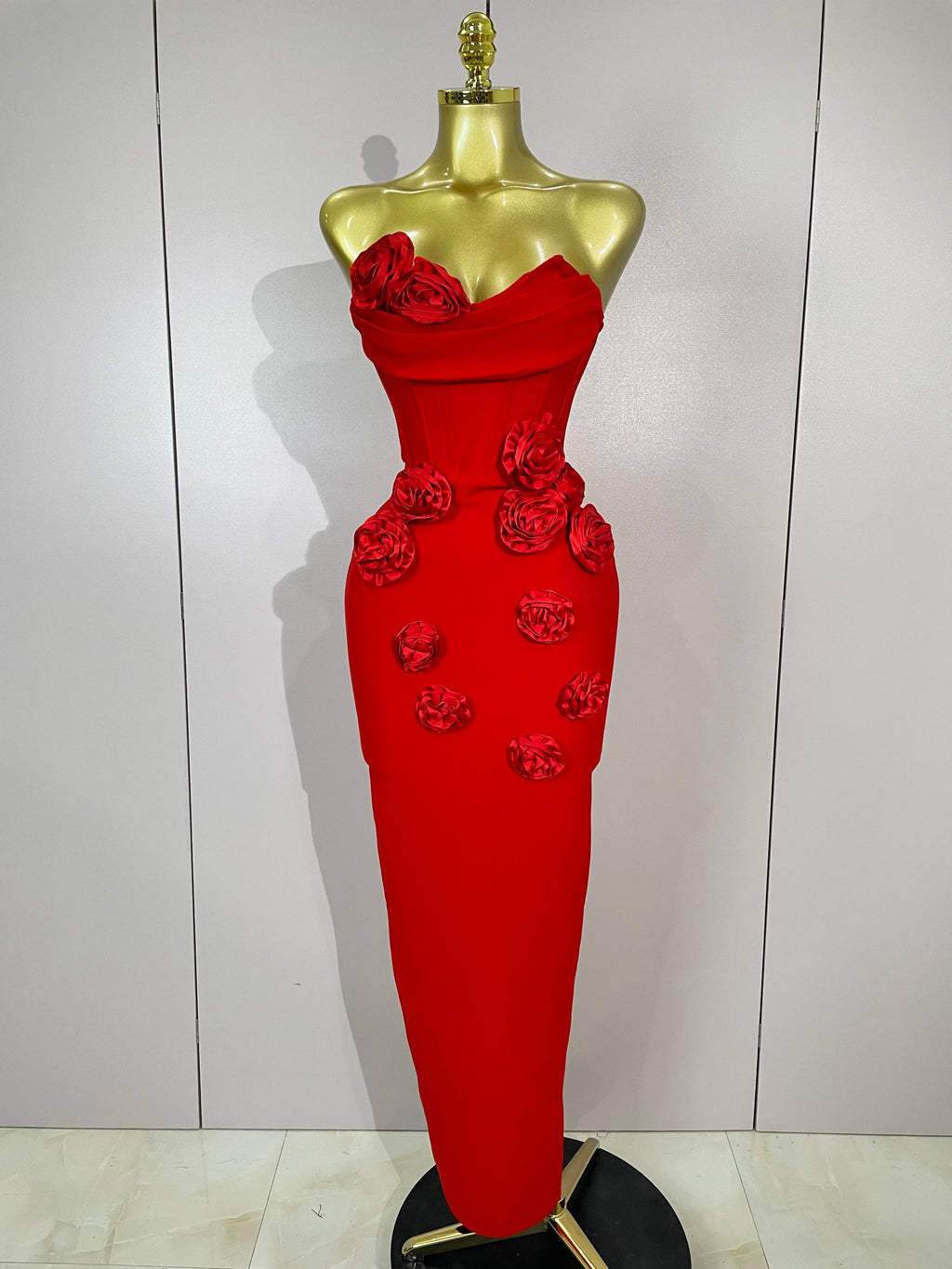 Sexy Fashion White Elegant Strapless Flower Bodycon Long Dress Women Casual Streetwear Club Birthday Party Slim Elegangt Dresses