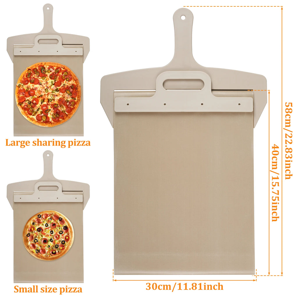 Sliding Pizza Shovel Dough Tray Pizza Board Paddle for Home Kitchen Oven Baking Non-Stick Pizza Spatula Cake Dessert Glide Plate