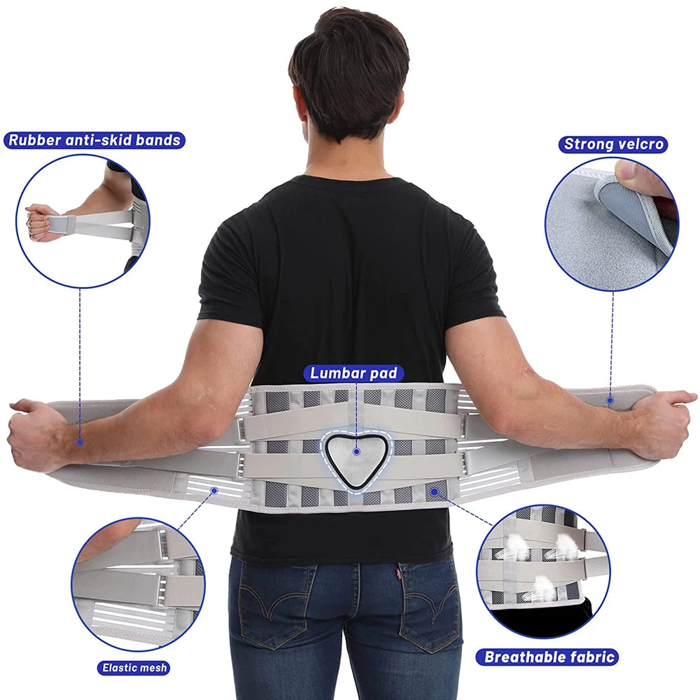 1PCS Back Brace for Lower Back Pain for Women Men with Lumbar Pad - Back Support Belt with 7 Stays for Heavy Lifting,Sciatica