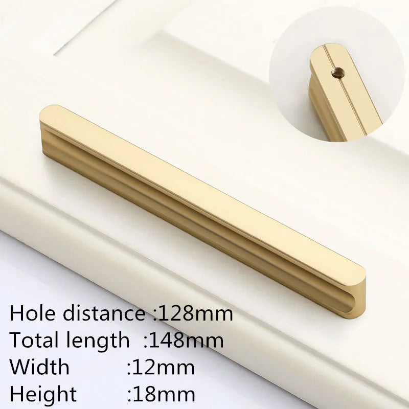 VARMSTUGA American Simple Black Aluminum Alloy Kitchen Cabinet Door Knobs and Handles Drawer Pulls Furniture Handle Hardware