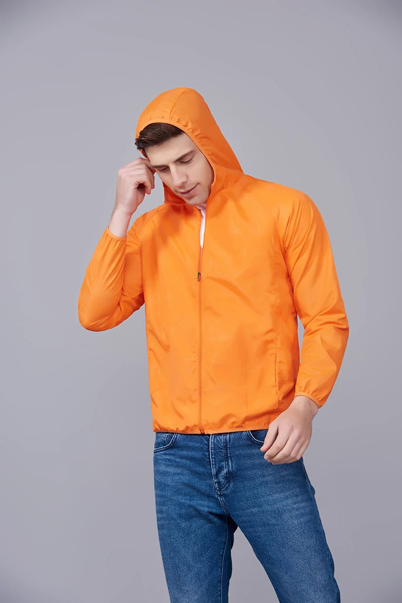 LNGXO Men Women Waterproof Jacket Quick Dry Hiking Camping Windbreaker Unisex Trekking Fishing Rain Coat Outdoor Anti UV Clothes