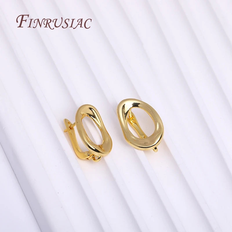 DIY Earring Accessories 18K Gold Plated Earwires Fastener Earring Hooks Clasps For Women Tassel / Pearl Drop Earrings Findings