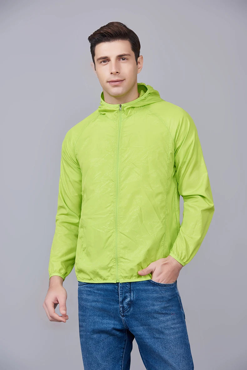 LNGXO Men Women Waterproof Jacket Quick Dry Hiking Camping Windbreaker Unisex Trekking Fishing Rain Coat Outdoor Anti UV Clothes