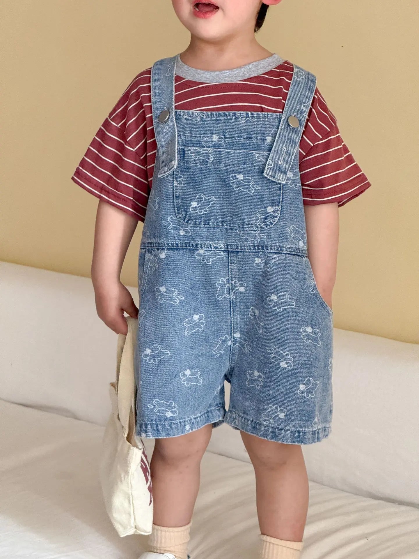 2026 Summer New Children Denim Overalls Boys Strap Jeans Girls Jeans Sling Dress Cute Kids Brother Sister Outfits Baby Clothes