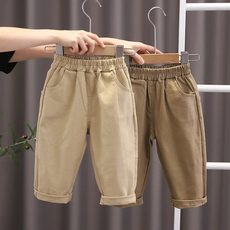 New Spring Autumn Baby Girls Clothes Children Boys Fashion Solid Pants Toddler Casual Costume Infant Trousers Kids Sportswear