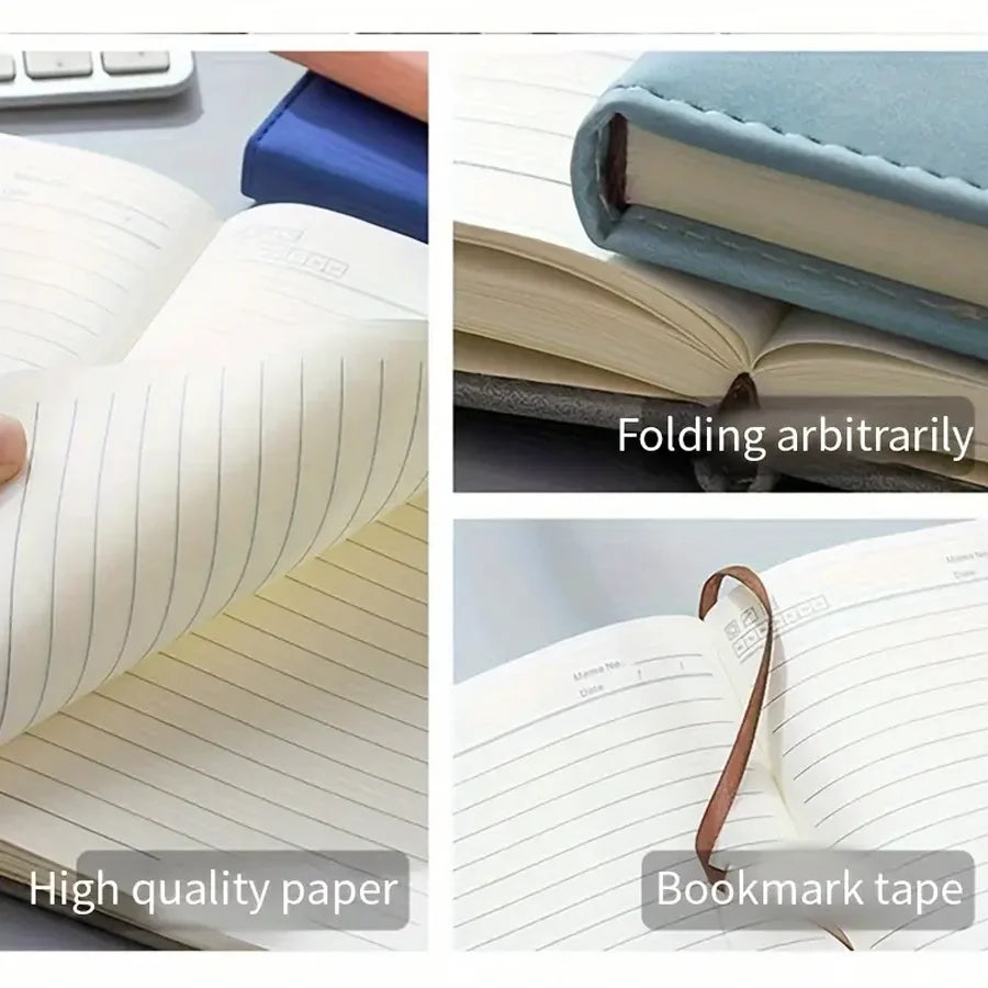 A5 Retro Notebook Soft Leather Cover 200/360 Pages Agenda for Students Business Office School Stationery Supplies