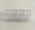 4 Pieces Kitchen Clear Seasoning Box Storage Container Condiment Jars Acrylic Seasoning Box with Cover and Spoon