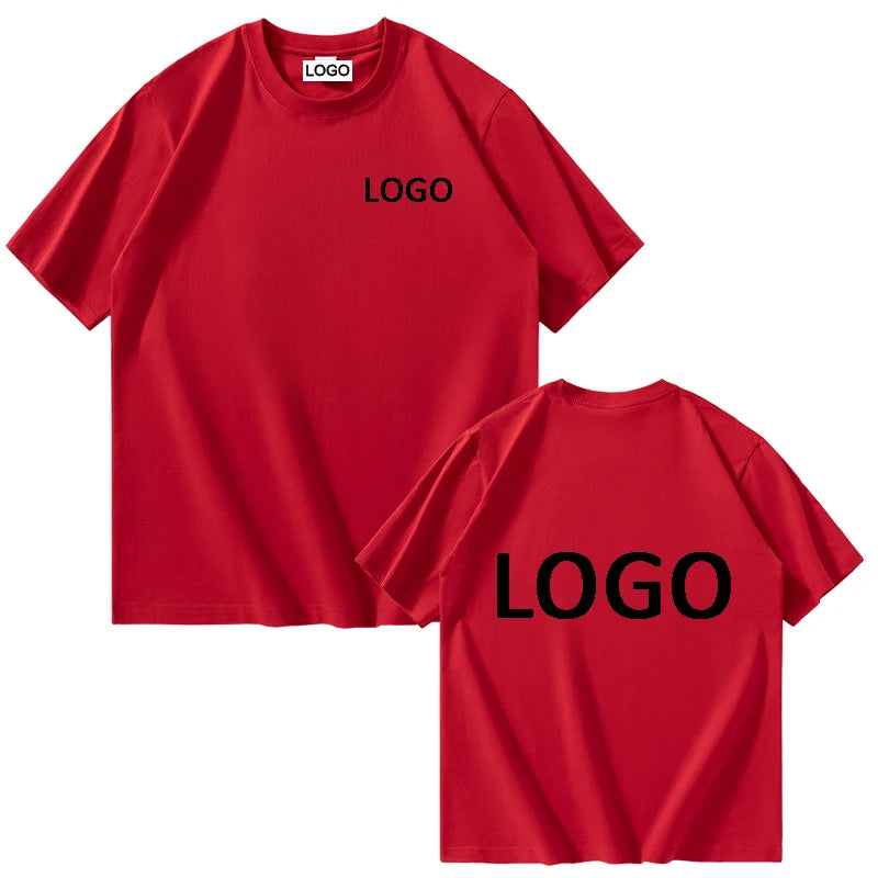 Customized Printed Men Women Cotton T-shirts Loose Casual Clothing Fashion Customized Size Tag Short Sleeve Tshirt Camiseta