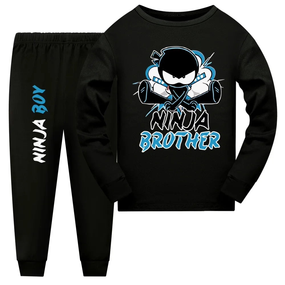 Cute Game NINJA KIDZ Children Pajamas Boys Pijama Cotton Clothes Set Sleepwear Kids Nightwear for Girls Toddler Outfits