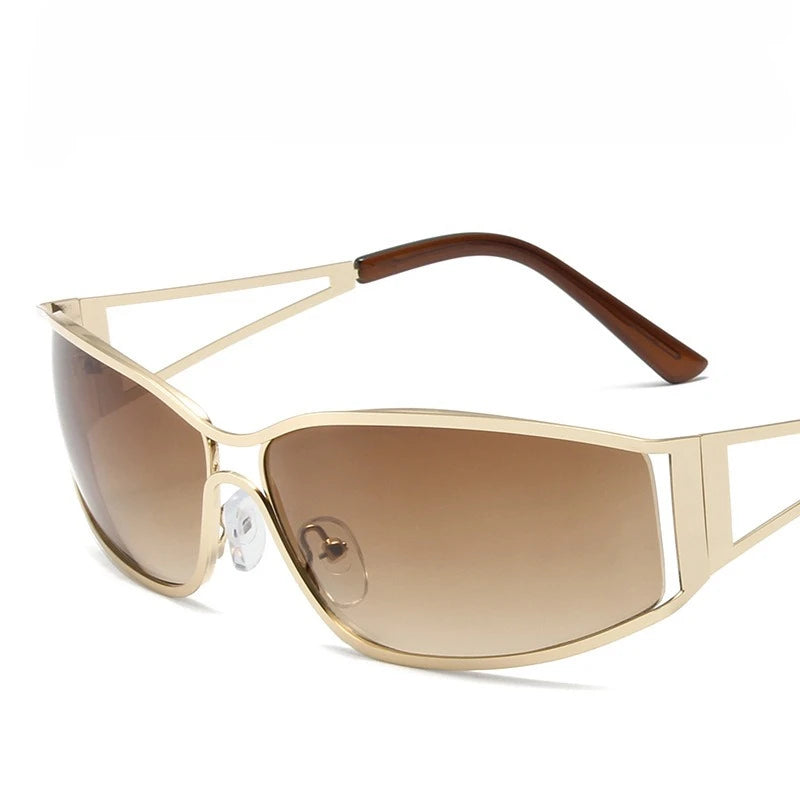 Y2k Sunglasses Women Men Cat Eye Designer Hot Girl Sun Glasses Steampunk Metal Frame Shades Uv400 Eyewear Eyeglasses 선글라스