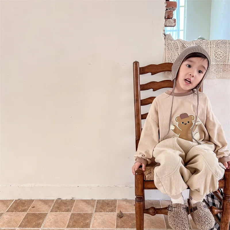 2026 Autumn New Girls Cotton Harem Pants Solid Children Loose Trousers Fashion Boys Casual Pants Loose Kids Clothes