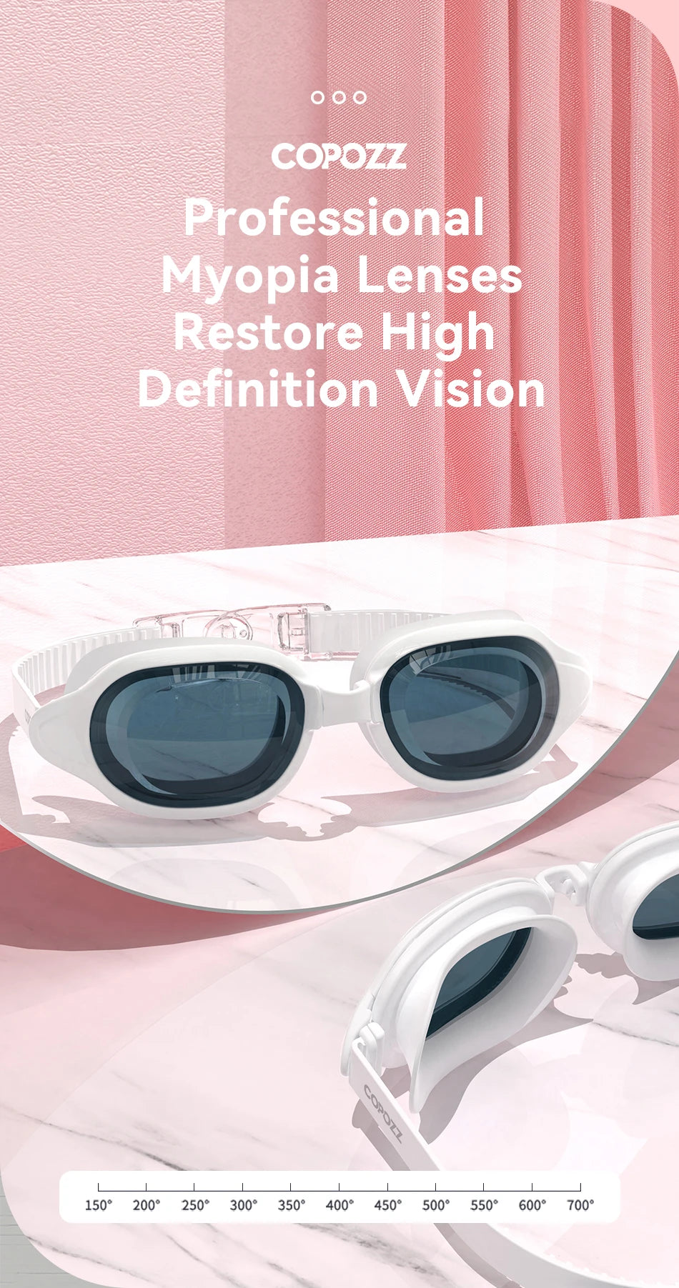 COPOZZ Professional Swimming Goggles Men Women Anti fog UV Protecion Waterproof Swimming Glasses Swim Eyewear