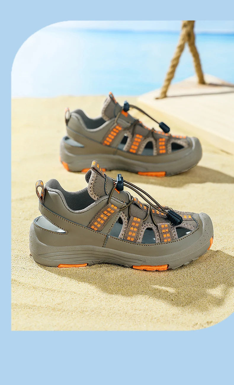 Boys Outdoor Sandals Brand Children Breathable Summer School Sports Shoes New Children's Soft Non-slip Beach Sandals Size 30-39
