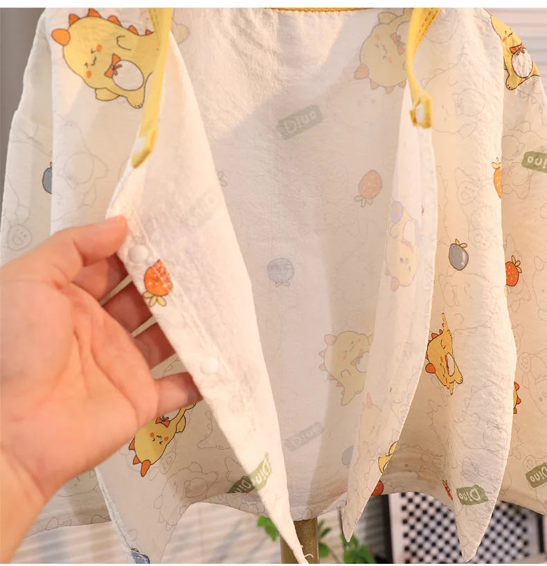 Kid Cute Cartoon New Sleepwear 2pcs Toddler Children Homewear Pajamas Thin Spring Summer Boys Girl Air Conditioning Clothing