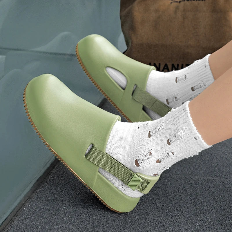 Summer Men Slippers Platform Outdoor Beach Sandals Clogs Quick Dry Non-Slip Indoor Slides Bathroom Shoe Couple Casual Loafers 45