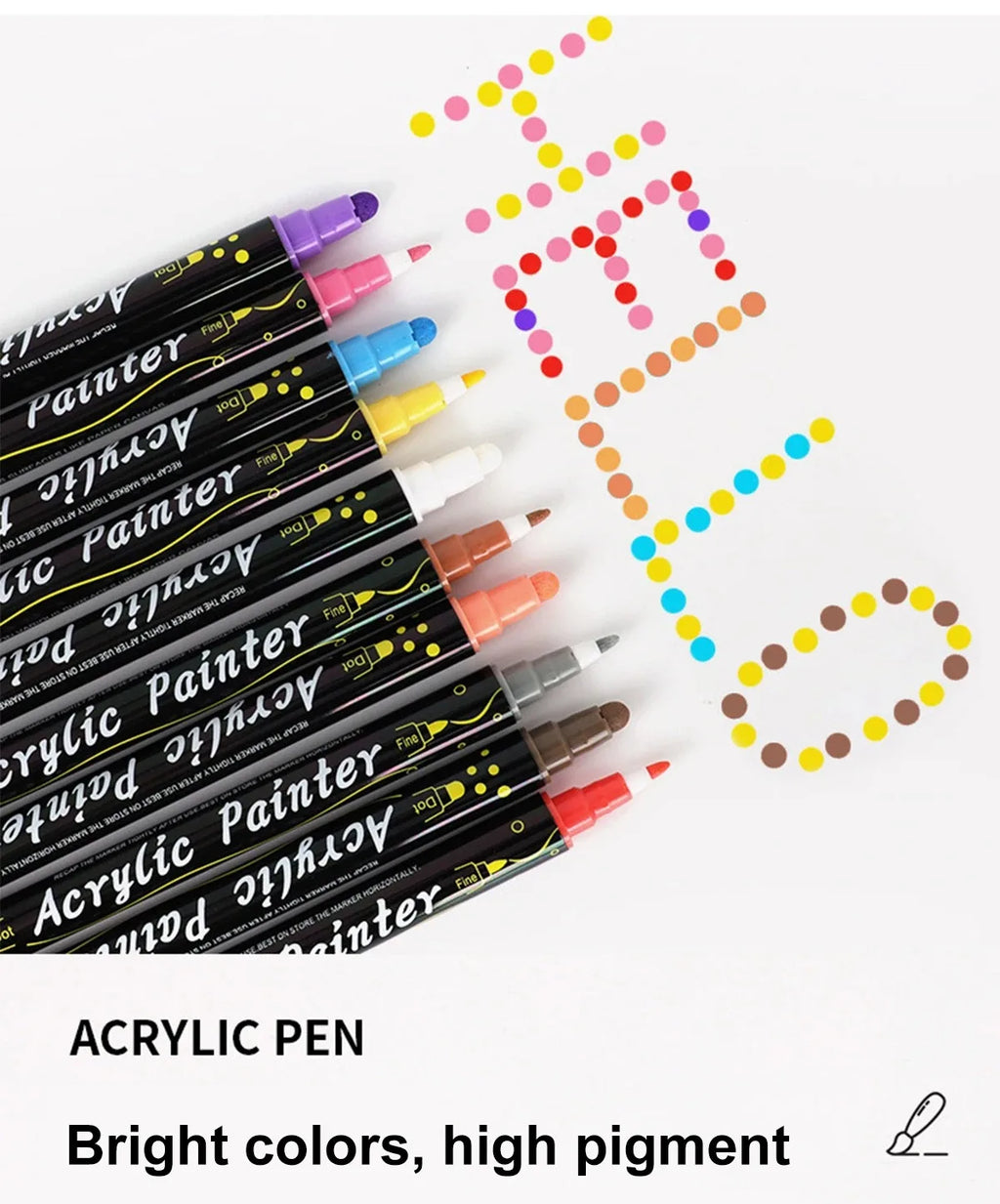 12/24/36 Color Double-ended Gouache Acrylic Marker Waterproof Pigment DIY Graffiti Marker Office and School Supplies