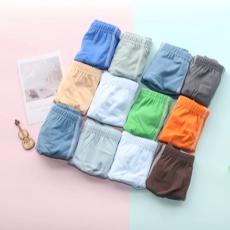 6pc Boys Boxer Solid Underwear Baby Panties Briefs Kids Panties for Children 2-10Years