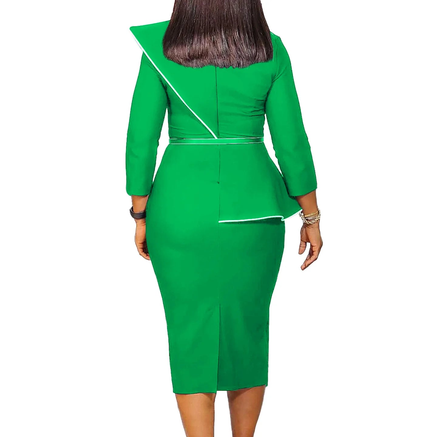 Elegant Church Dresses for Women 3D Flowers Classy Modest Office Ladies Female Autumn Winter Formal Event Date Bodycon Slim Gown