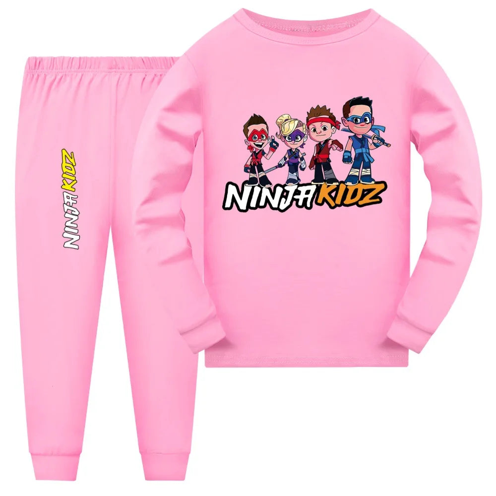 Cute Game NINJA KIDZ Children Pajamas Boys Pijama Cotton Clothes Set Sleepwear Kids Nightwear for Girls Toddler Outfits