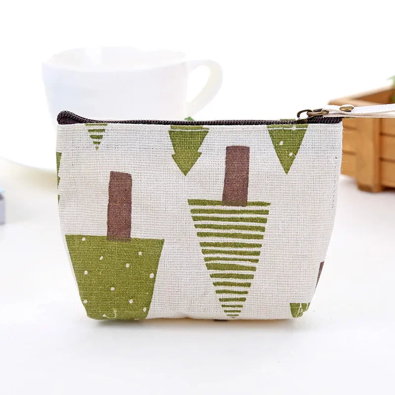 Fashion Kawaii Coin Purse Canvas Mini Floral Clutch Purse Women Girls Kids Cheap Coin Pouch Change Purses Clutch Bags Wholesale