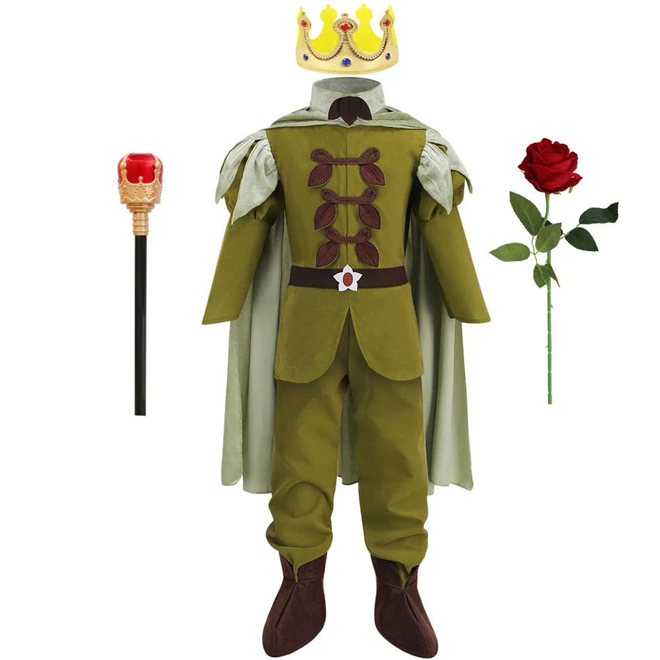 Boys Prince Cosplay Suits Prince Charming Kids Florian Role Playing Clothes Children Peter Pan Costume Naveen Dress Up Outfits