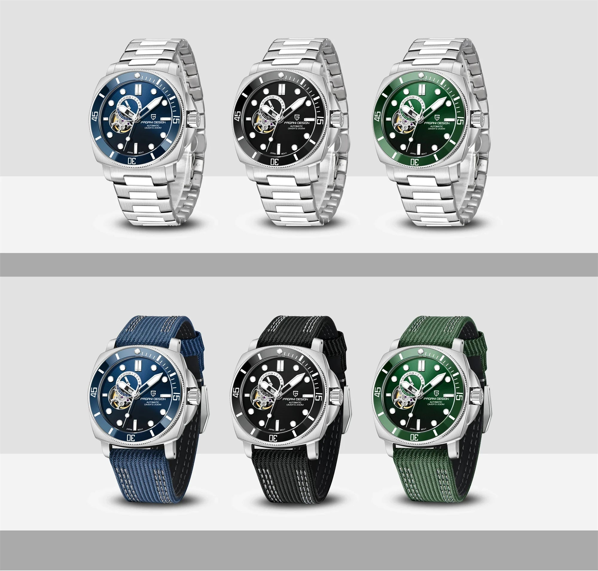 PAGANI DESIGN Men's Watches 2026 New Mechanical Automatic Watch For Men 200M Diving Top Brand Luxury Wristwatch Stainless Steel