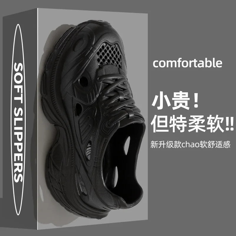 Women's Soft EVA Summer Sandals round Toe Flat Home Slides Dry Wedges Platform Beach Sandals with Thick Bottom for Garden Use
