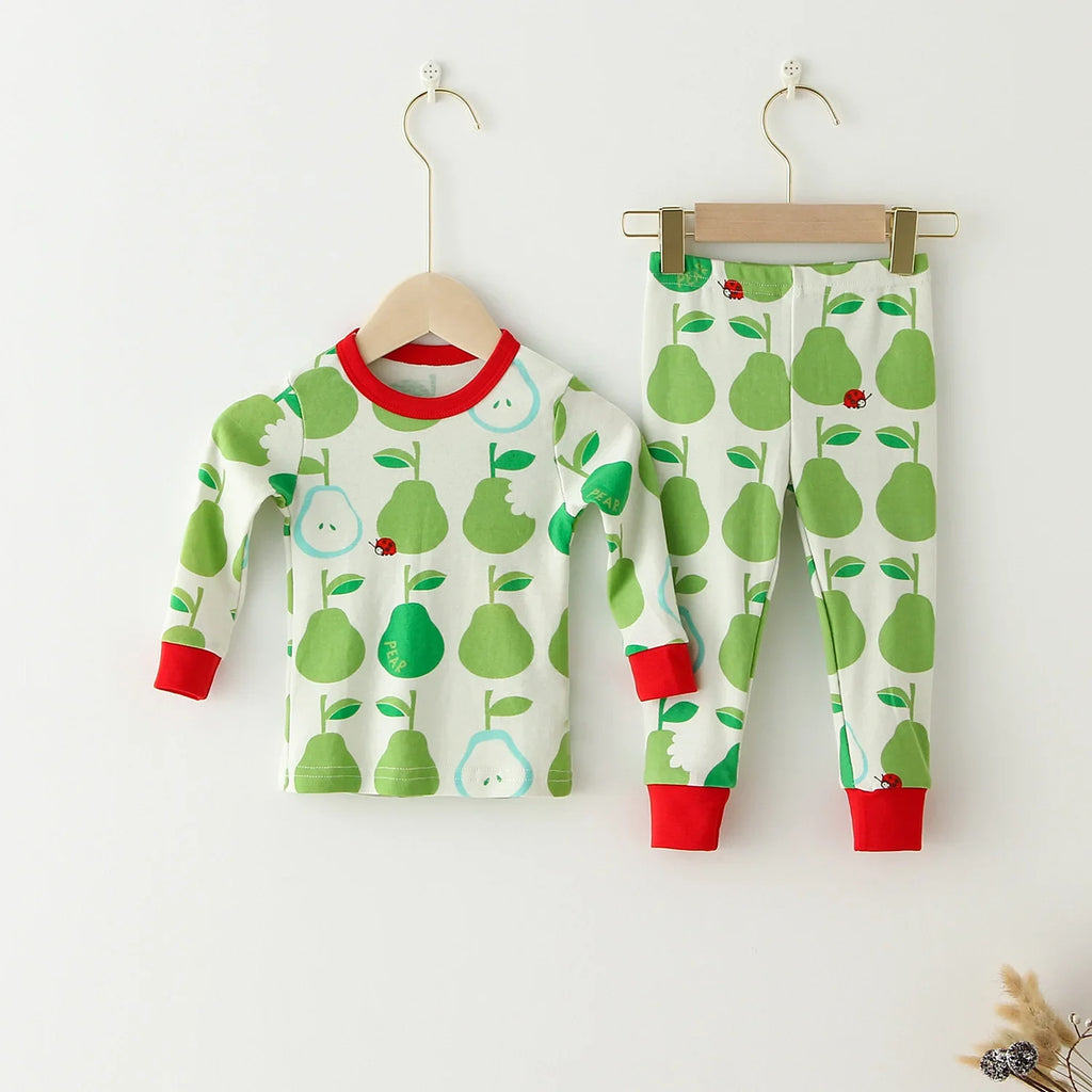 Children Pajamas Set Baby Suit Kids Clothes Toddler Boys Girls Clothing Soft Cotton Kids Tops Shirts Pants Home Kids Pajama