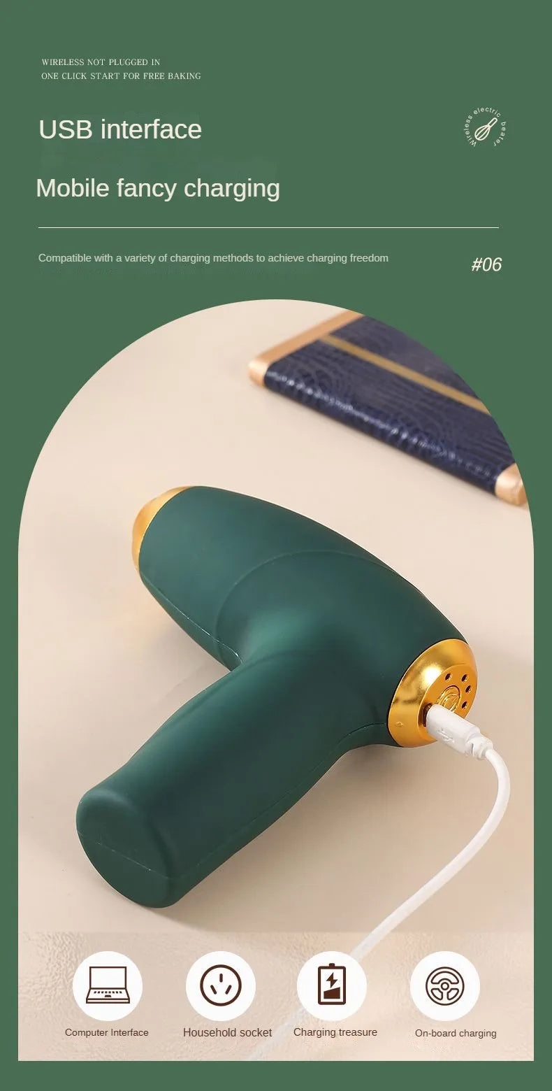 Electric mixer, milk frother, handheld egg beater, portable beverage coffee machine, cake cream machine, kitchen batter mixer