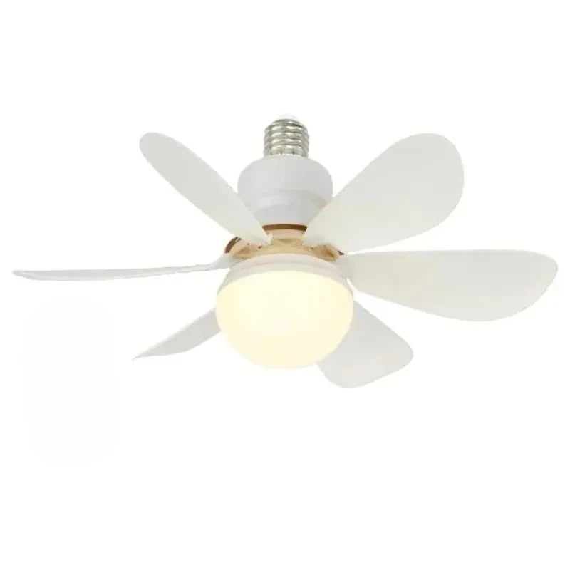 LED Ceiling Fan Light E27 with Remote Control for Dimming, Suitable for Living Room, Study, Household Use, 85-265V