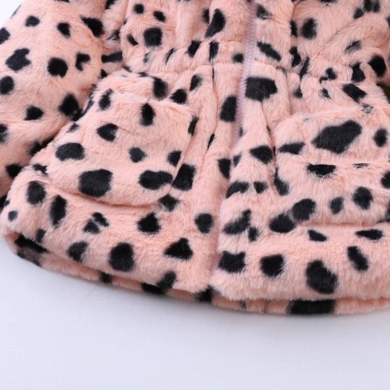 Fashion Girls Plush Warm Jacket Clothing Spring Autumn Children Coat Long Sleeve Toddler Kids Sport Clothing 5 to 10 Years Old