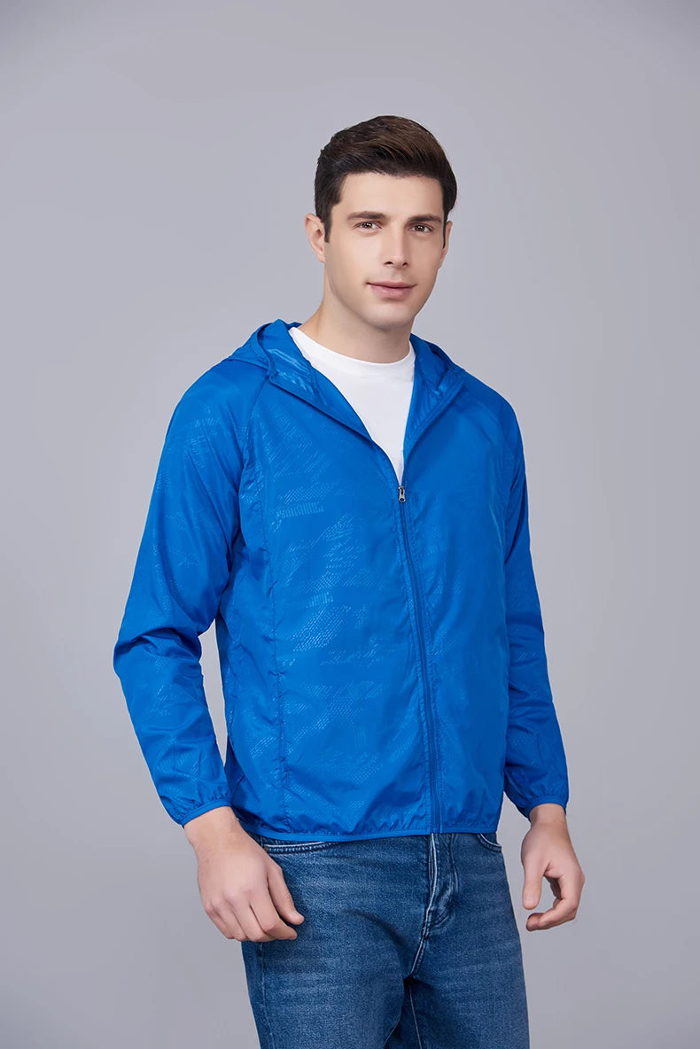 LNGXO Men Women Waterproof Jacket Quick Dry Hiking Camping Windbreaker Unisex Trekking Fishing Rain Coat Outdoor Anti UV Clothes