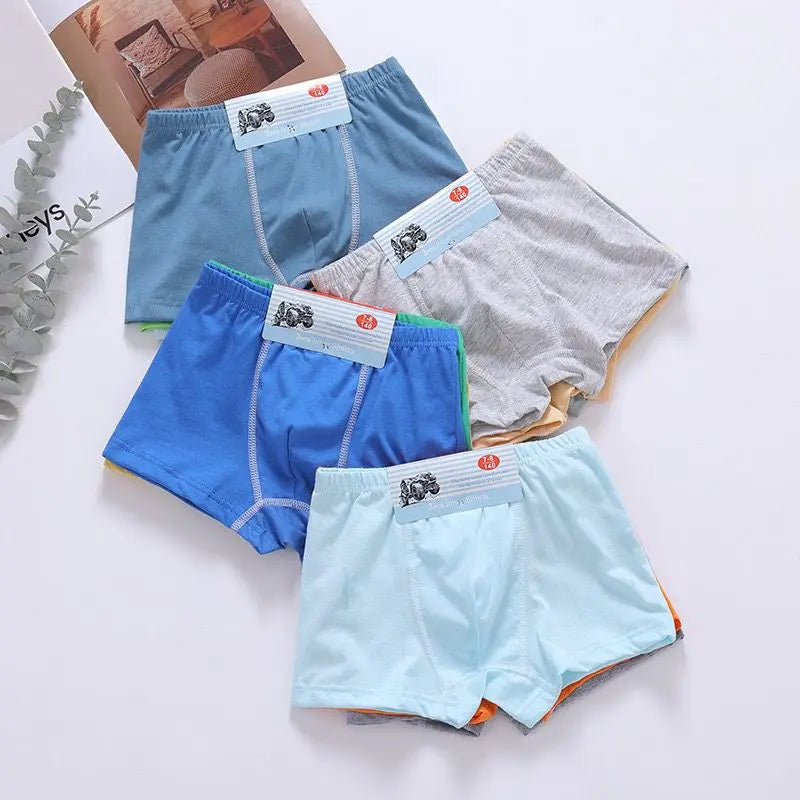 6pc Boys Boxer Solid Underwear Baby Panties Briefs Kids Panties for Children 2-10Years