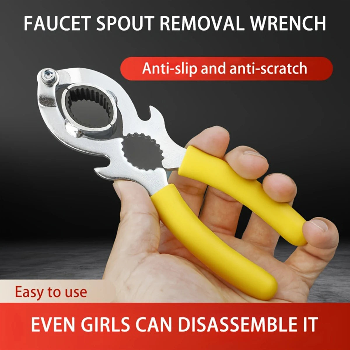 Faucet Bubbler Wrench Installing Tool for Kitchen Sink Bathroom Aerator Dish Basin Sink Nozzle Removal Tool Installation Repair