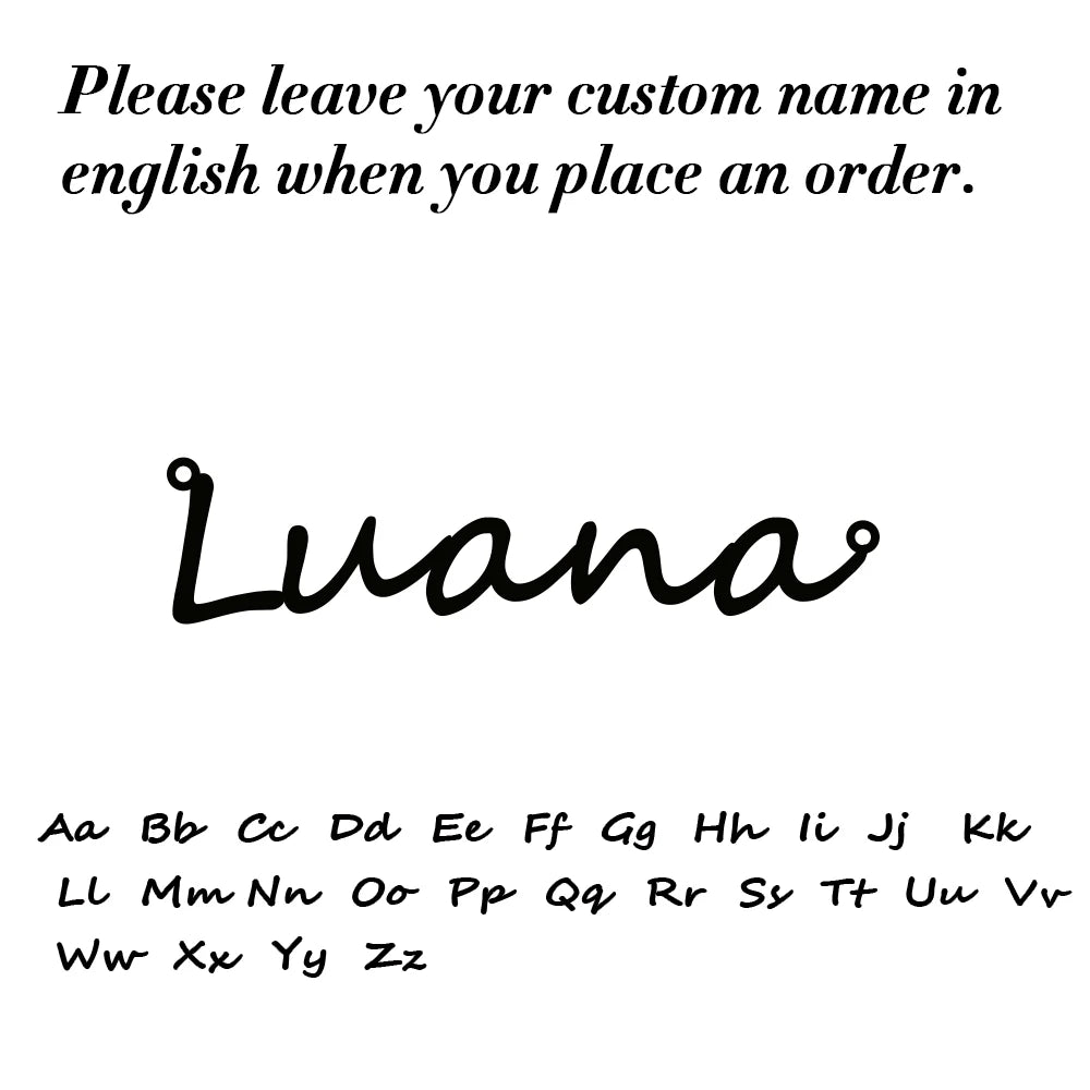 Custom Necklace Name Logo Personalized Pendant Nameplate Gift For Women Men Mother Couple Family Stainless Steel Chain Jewelry