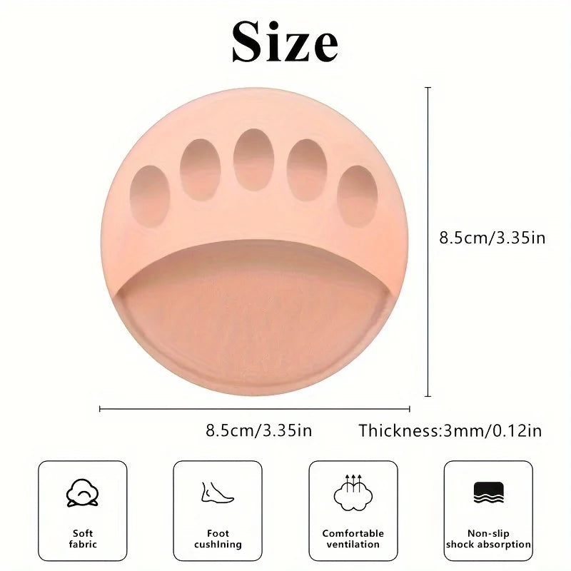 Ball of Foot Cushions Honeycomb Fabric Metatarsal Pads Invisible Socks Pads for Women and Men Reusable Forefoot Pads