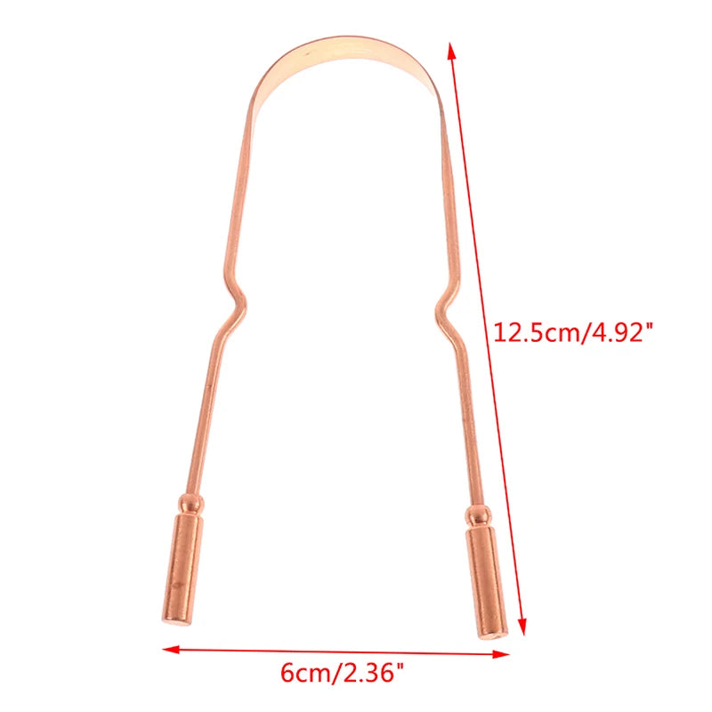 1Pc Pure Copper Tongue Scraper Oral Cleaner Brush Fresh Cleaning Hygiene For Men And Women High Quality Tounge Scraper 3 Styles
