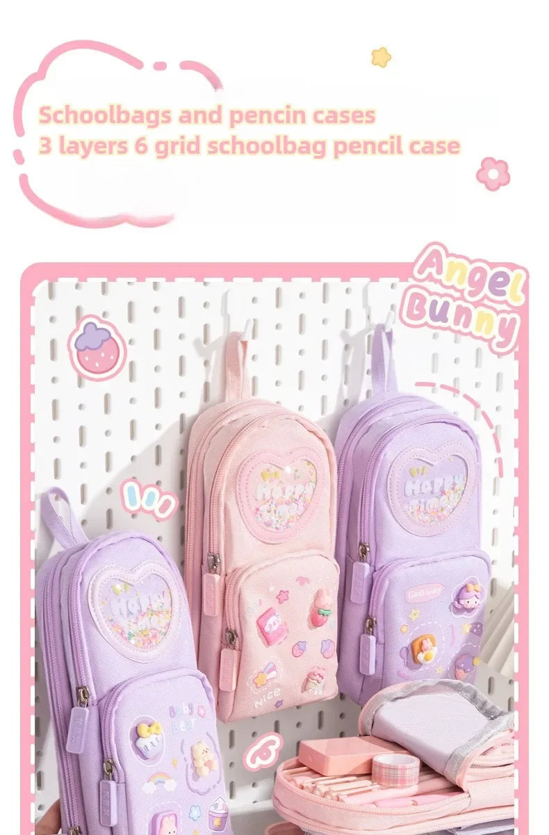 High Appearance Cute Cartoon Shaped Handheld Pencil Case with Large Capacity and Dirt Resistant Stationery Storage Bag
