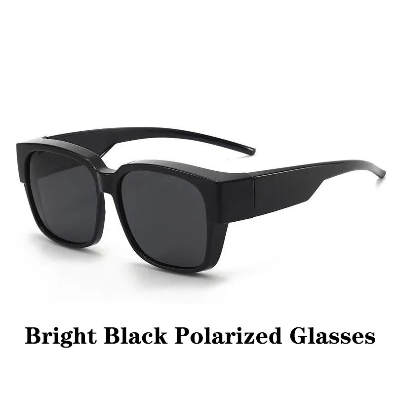 New Fashion Polarized Sunglasses Cover Over Myopia Prescription Glasses Portable Men Women Vintage Fishing Driving Eyewear