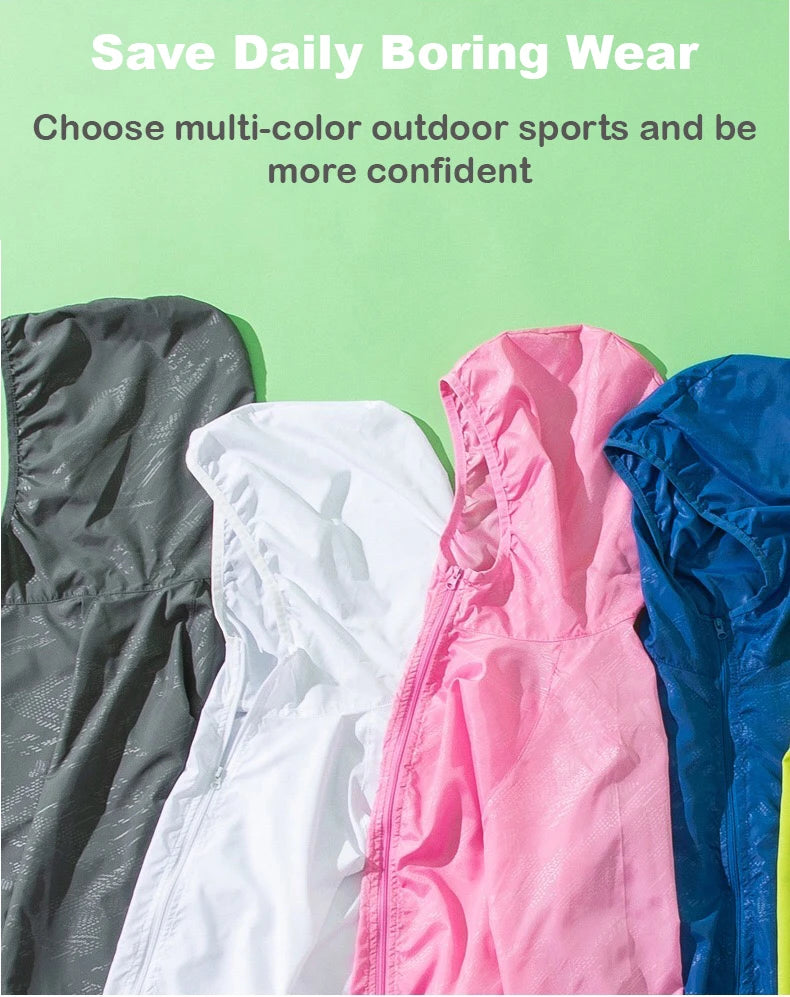 LNGXO Men Women Waterproof Jacket Quick Dry Hiking Camping Windbreaker Unisex Trekking Fishing Rain Coat Outdoor Anti UV Clothes