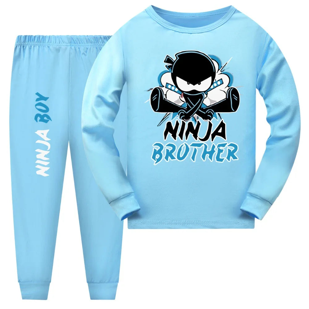 Cute Game NINJA KIDZ Children Pajamas Boys Pijama Cotton Clothes Set Sleepwear Kids Nightwear for Girls Toddler Outfits