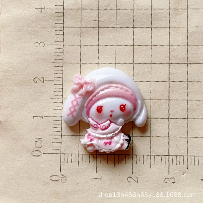 10 Pcs New Kawaii  Cartoon bow Anime Characters Resin Scrapbook Diy Jewelry Children Gift Hairpin Accessories A7