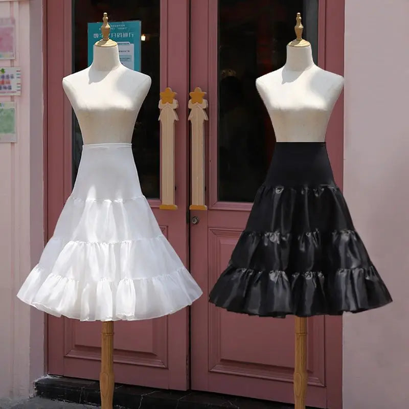 Best Selling Short Organza Petticoat Crinoline Vintage Wedding Bridal Petticoats For Women Dresses Yellow Underskirt Rockabilly