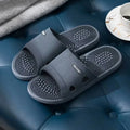 Summer Slippers for Men PVC Massage Non Slip Solid Color Comfortable Durable Bathroom Shoes Cool Pool