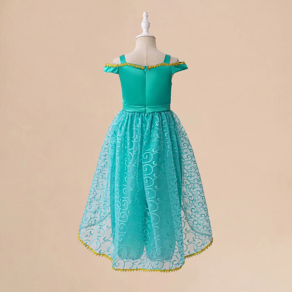 Girl Exotic Sequin Dress Kids Fashion Party Dresses Girl Beading Tulle Tutu Gown Children Holiday Clothes Summer Holiday Costume