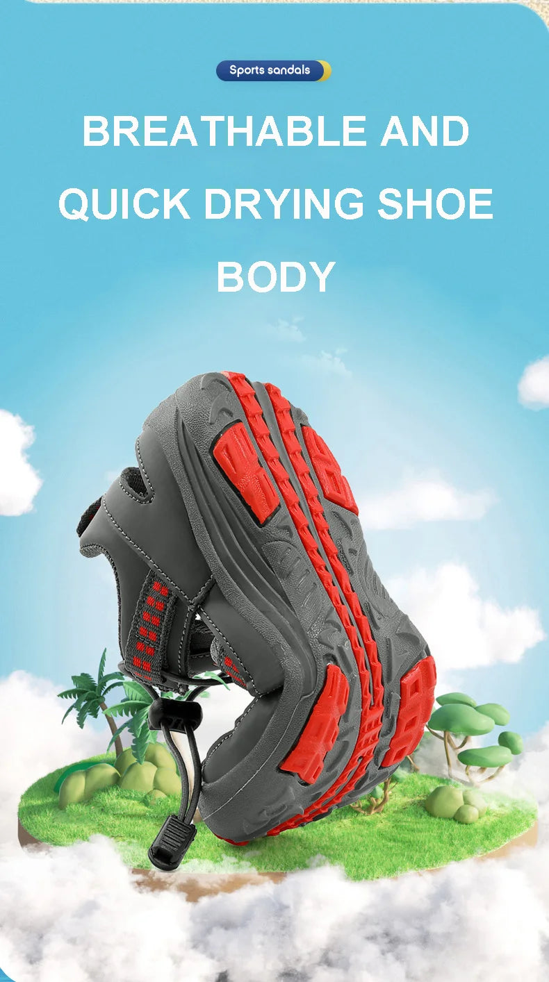 Boys Outdoor Sandals Brand Children Breathable Summer School Sports Shoes New Children's Soft Non-slip Beach Sandals Size 30-39