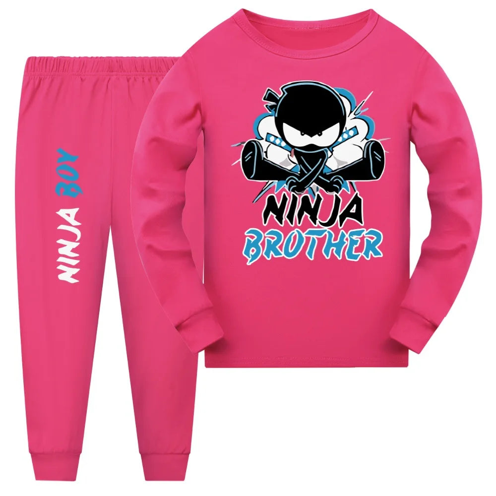 Cute Game NINJA KIDZ Children Pajamas Boys Pijama Cotton Clothes Set Sleepwear Kids Nightwear for Girls Toddler Outfits